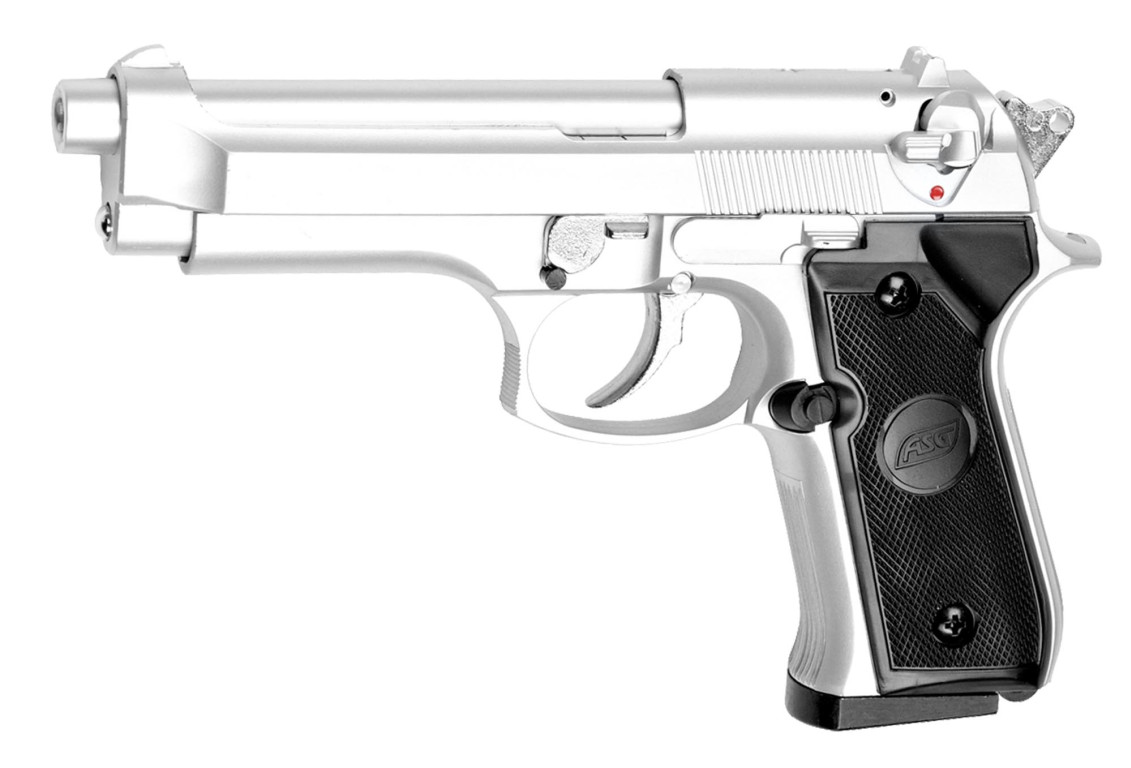 Réplique pistolet M92 chrome gnb _ Répliques armes de poing airsoft